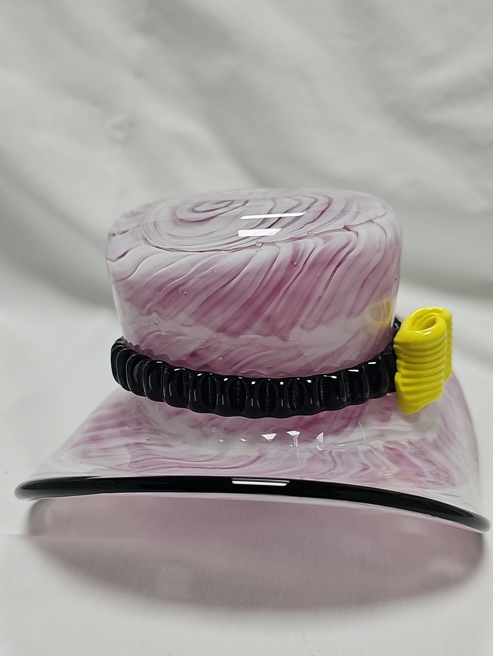 Vintage Block Crystal Mouth Blown Glass Hat - Picture 3 of 7